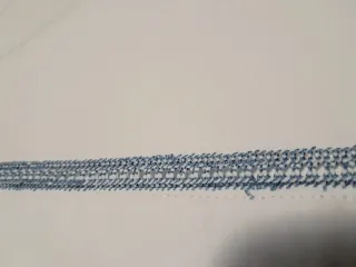 Parure Matrimoniale Lino Blu e Bianco