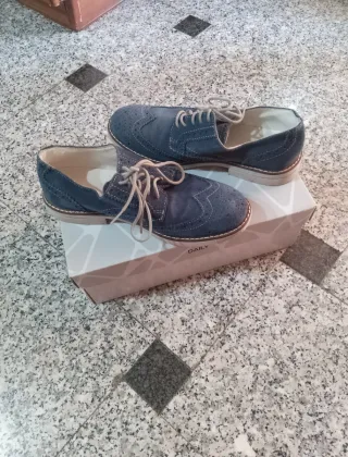 Mocassini blu scamosciati uomo/donna taglia 40