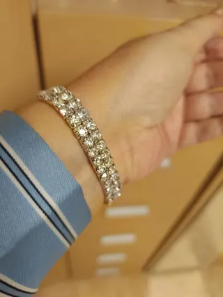 Pulsera elástica strass brillantes