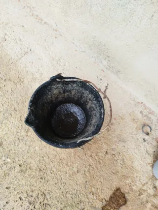 Cubo de goma industrial para construcción