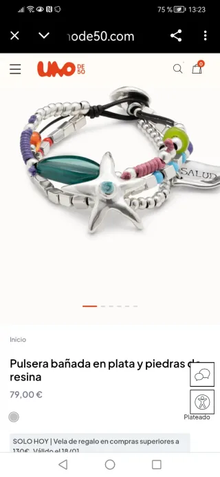 Pulsera Uno de 50 Multicolor