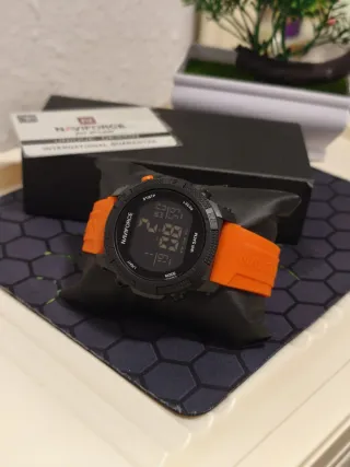 Reloj Naviforce Hombre Negro Naranja