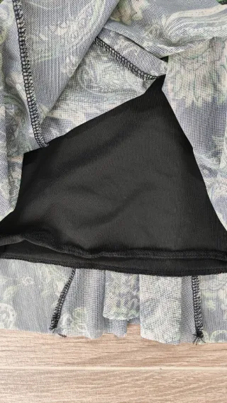 Vestido tul verde y negro