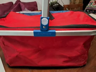 Cesto pic-nic o shopping rosso