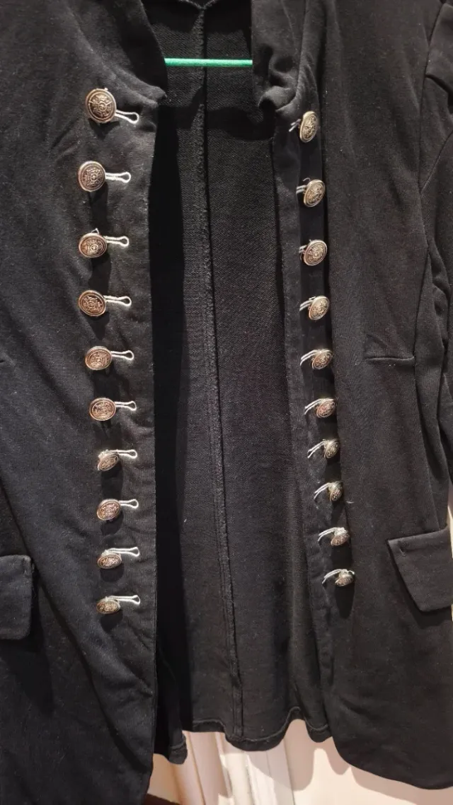 Chaqueta militar negra