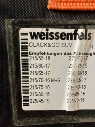 Cadenas Nieve Weissenfels Clack & Go SUV