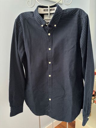 Camisa Springfield Hombre Azul/Blanco