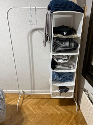 Perchero IKEA MULIG + Organizador SKUBB
