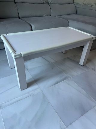 Mesa auxiliar elevable 50x100 cm blanca