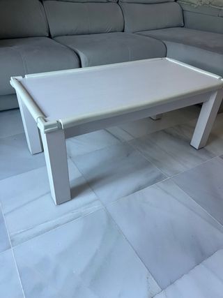 Mesa auxiliar elevable 50x100 cm blanca