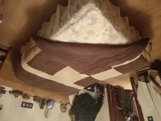 Colcha Edredón Guateada Beige y Marrón