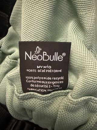 Mochila Portabebés Neobulle Naranja y Verde