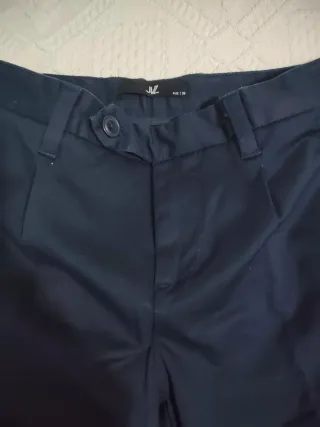 Pantalón de vestir con pinza talla 36 azul marino