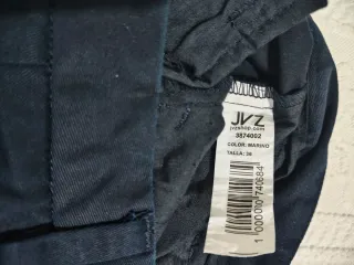 Pantalón de vestir con pinza talla 36 azul marino