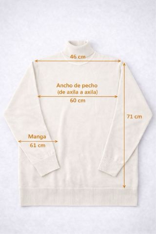 Jersey cuello alto beige - Nuevo Tall L