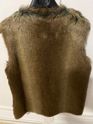 Chaleco Zara Piel Sintética Marrón