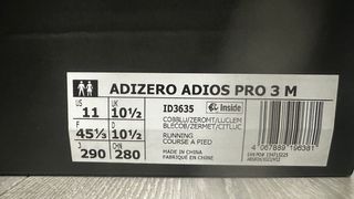 Adidas Adizero Adios Pro 3 Talla 45 1/3