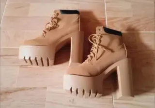 Botines tacón ancho plataforma  (No pesan!) NUEVOS