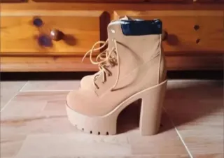 Botines tacón ancho plataforma  (No pesan!) NUEVOS