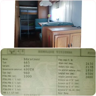 Caravana Bürstner 490TM 3ambientes con estabilizad