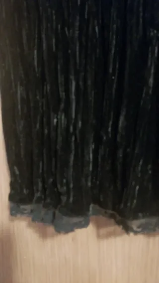 Top Terciopelo Negro Zara Talla L