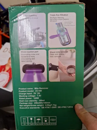 Aspiratore portatile per acari