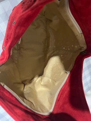 Borsa donna in camoscio rossa