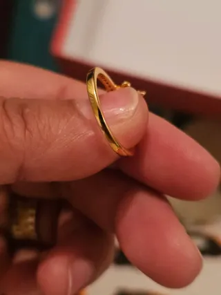 Anillo Tiara Azul Dorado