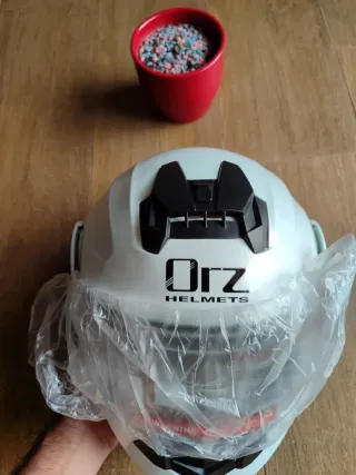 Casco Moto Modular Talla M Blanco Unisex