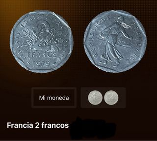 Lote monedas 2 Francos franceses