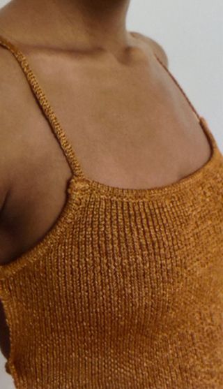 Mango LUREX DRESS WITH CROSSED BACK MANGO