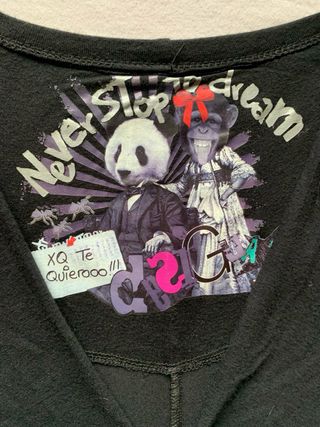 Abito Desigual nero con stampa