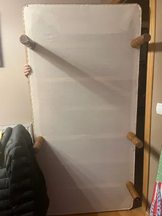 Somier Cama Rosa Tela