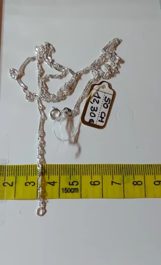 Cadena de Plata de Ley de 50cm