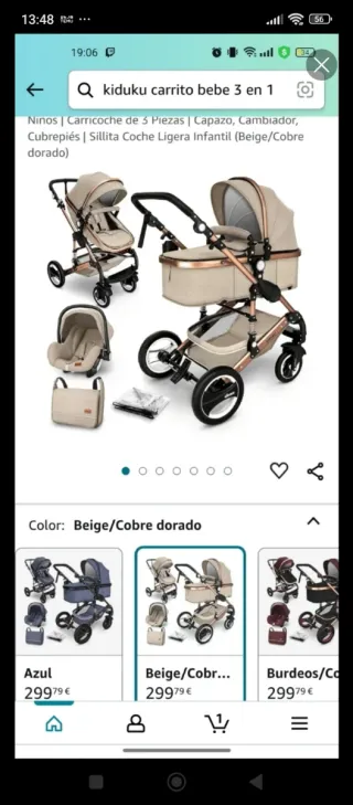 Carrito de bebé 3 en 1