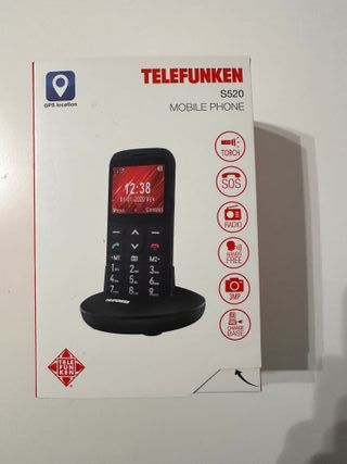 Teléfono Móvil Telefunken S520 Negro Nuevo