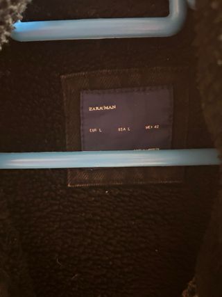 Chaqueta vaquera negra con forro