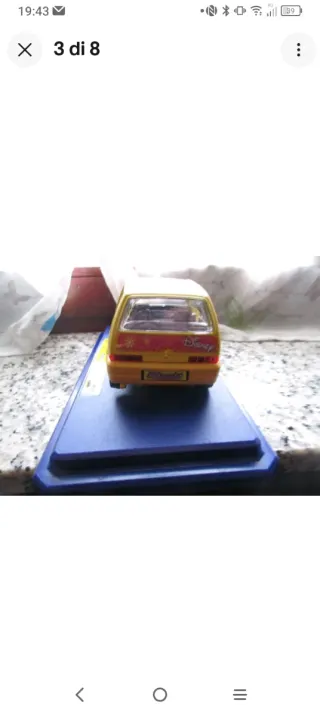 Auto Disney Minnie Burago Fiat 500 1:24