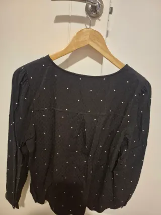 Camisa Springfield negra lunares