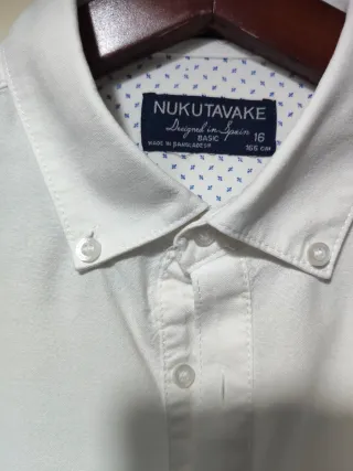 Camisa de vestir blanca para niño talla 16 años