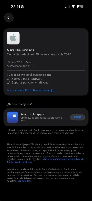 iPhone 17 Pro Max 256GB Plata/Blanco