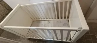 Cuna Pili Carrera Blanca +colchón Dulces sueños