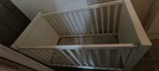 Cuna Pili Carrera Blanca +colchón Dulces sueños