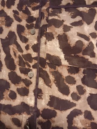 Camisa Animal Print Beige y Marrón