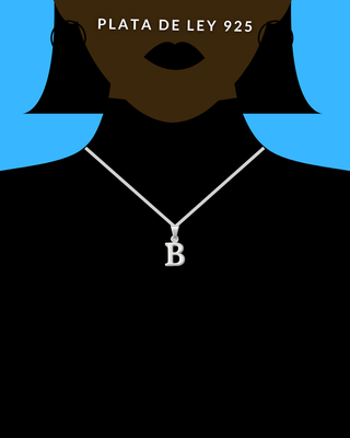 Cadena + Colgante Inicial Plata Ley 925 12