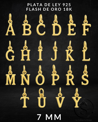 Cadena + Colgante Inicial Plata Ley 925 12