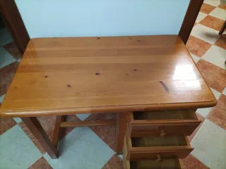 Mesa escritorio madera con cajones