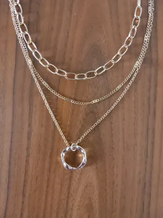 Collana in acciaio oro