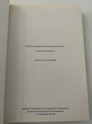 Libro Manual de dibujo de la Arquitectura