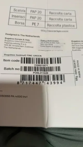 Saco silla  bugaboo Nuevo Verde Pino